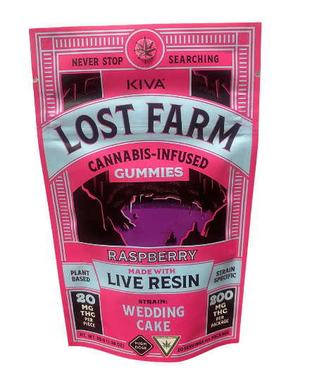 Gummies | Live Resin | Raspberry | 200mg | Lost Farm