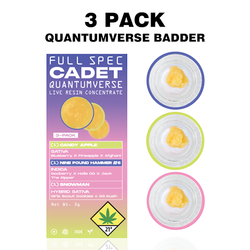 Candy Apple + Snowman + 9lb Hammer - Quantumverse Badder - Concentrate 3-pack - 3g