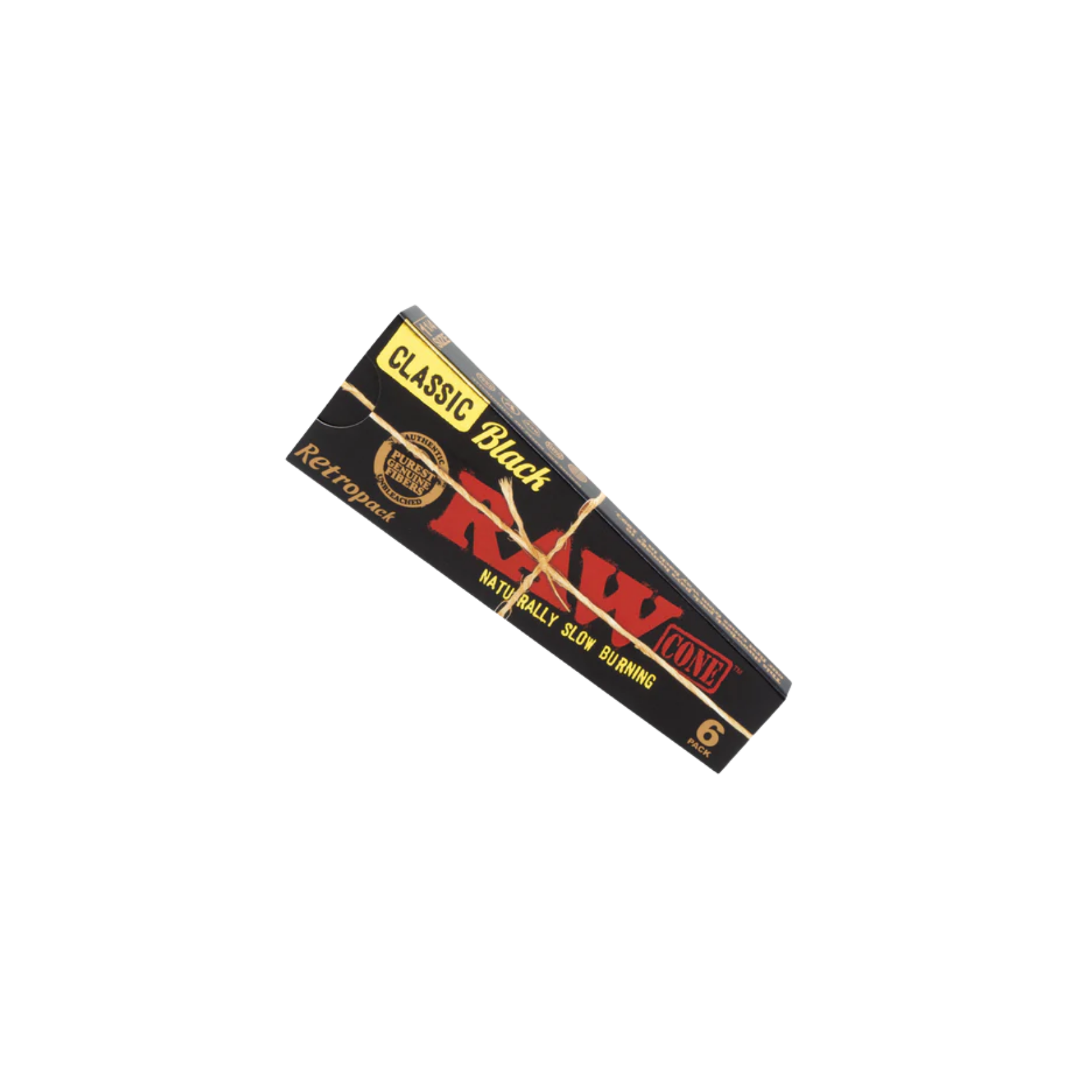 Raw - Black Classic 1.25 Cones - 6pk