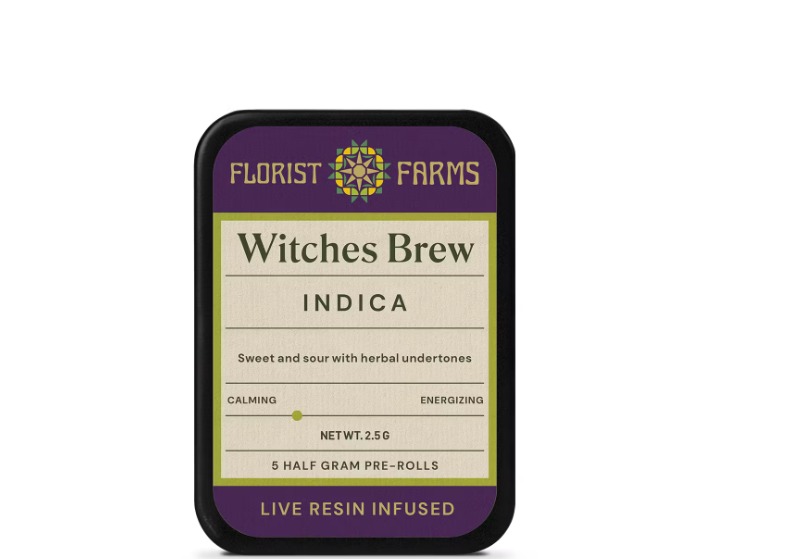 Florist Farms - Witches Brew Live Resin Infused Prerolls 5pk - 2.5g