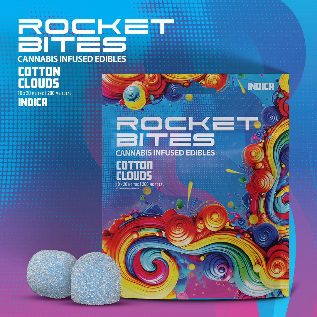 Rocket Bites - 200MG Gummies - Cotton Candy Clouds