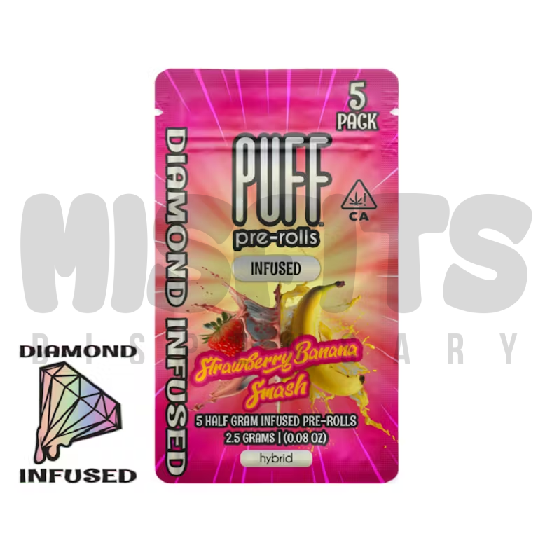 PUFF | Strawberry Banana Smash | Infused Pre-Roll 5pk | 2.5g