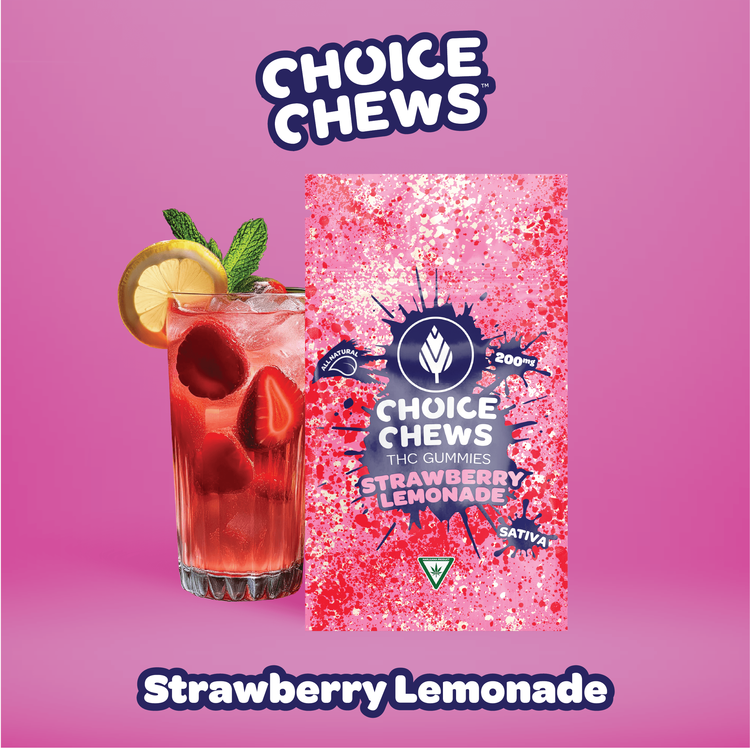 Choice Chews Strawberry Lemonade 200mg