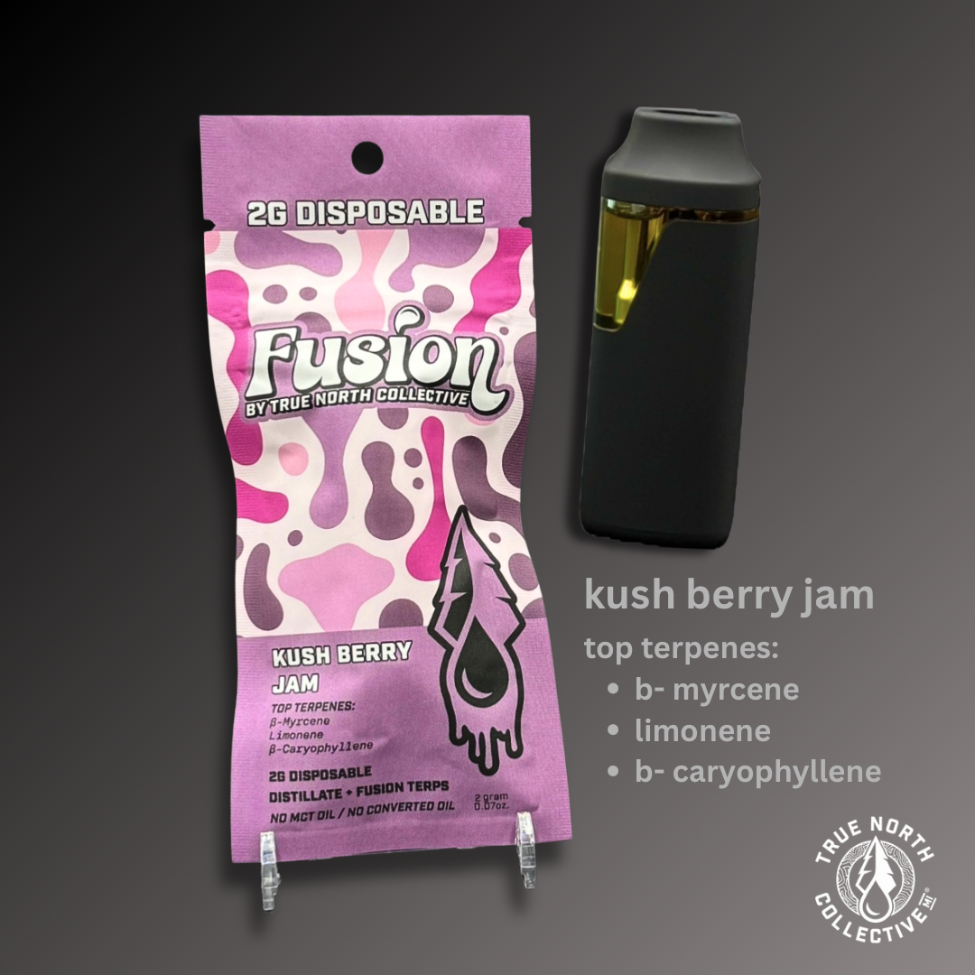 TRUE NORTH | KUSHBERRY JAM | HYBRID | DISPOSABLE VAPE | 2G | REC
