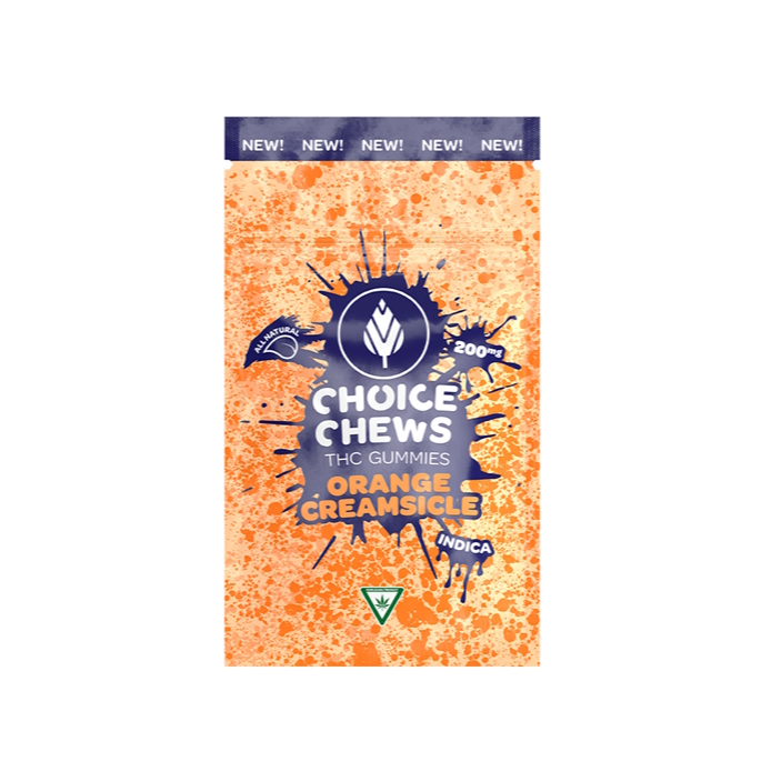 Choice Chews - Orange Creamsicle Gummies (Indica) 200mg