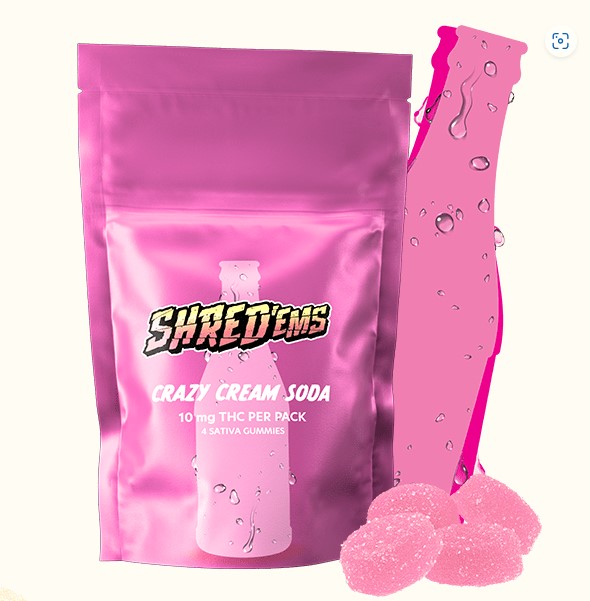 Shred Em's 10x10mg Gummies - Crazy Cream Soda