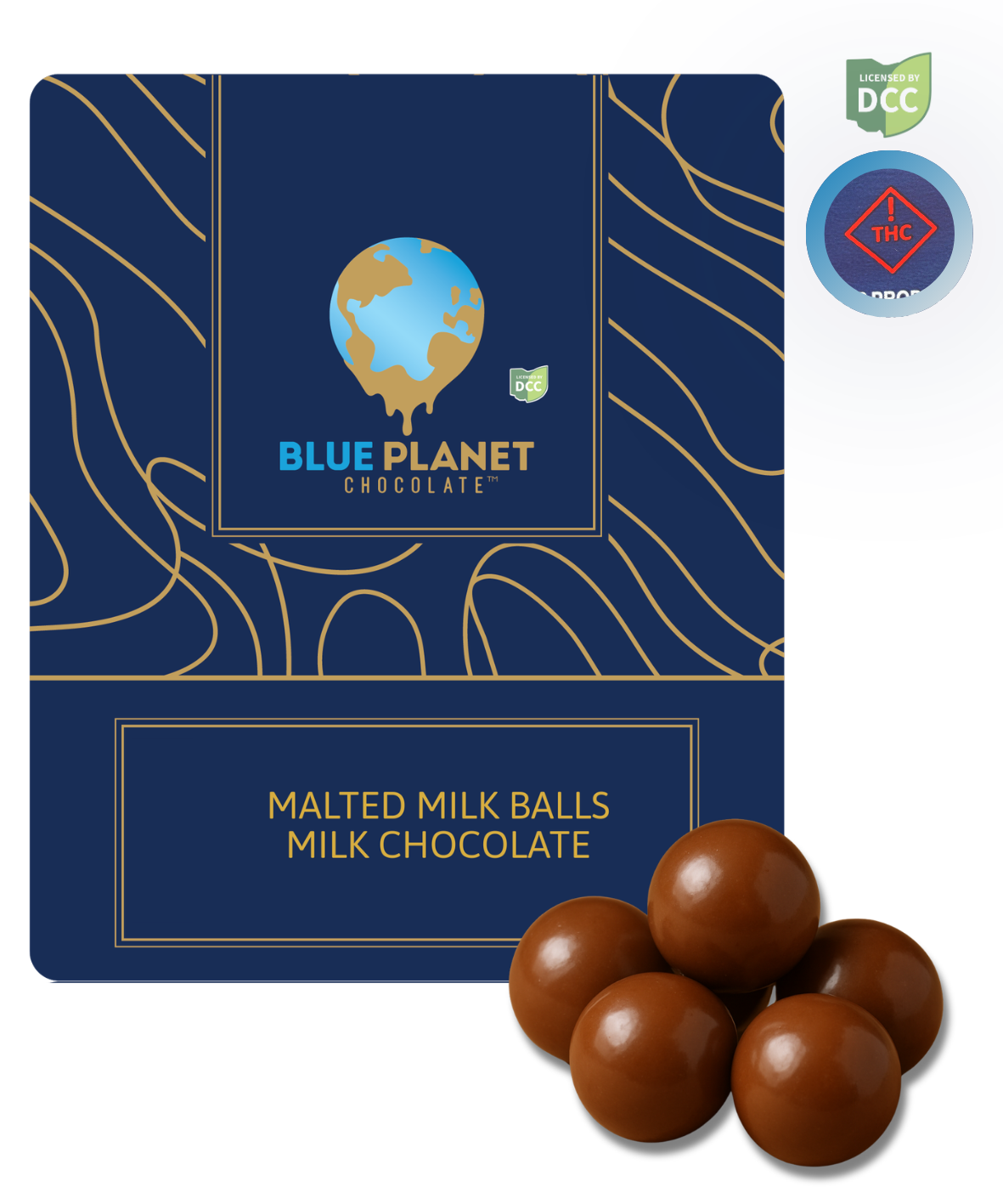 Blue Planet | Chocolates | Malted Milk Chocolate Balls | 10pk | 100mg