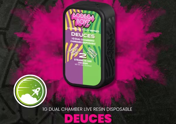 Passion Fruit Diesel x Green Apple Kush 1g Live Resin Dual Chamber AIO | Dueces | Hybrid x Hybrid