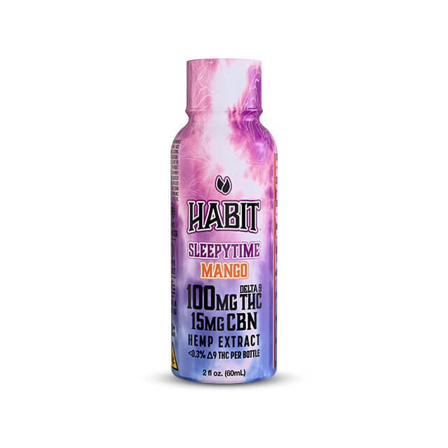 Habit - THC Shot - High Spectrum - 2fl oz - 100 MG - Sleepy Time Mango