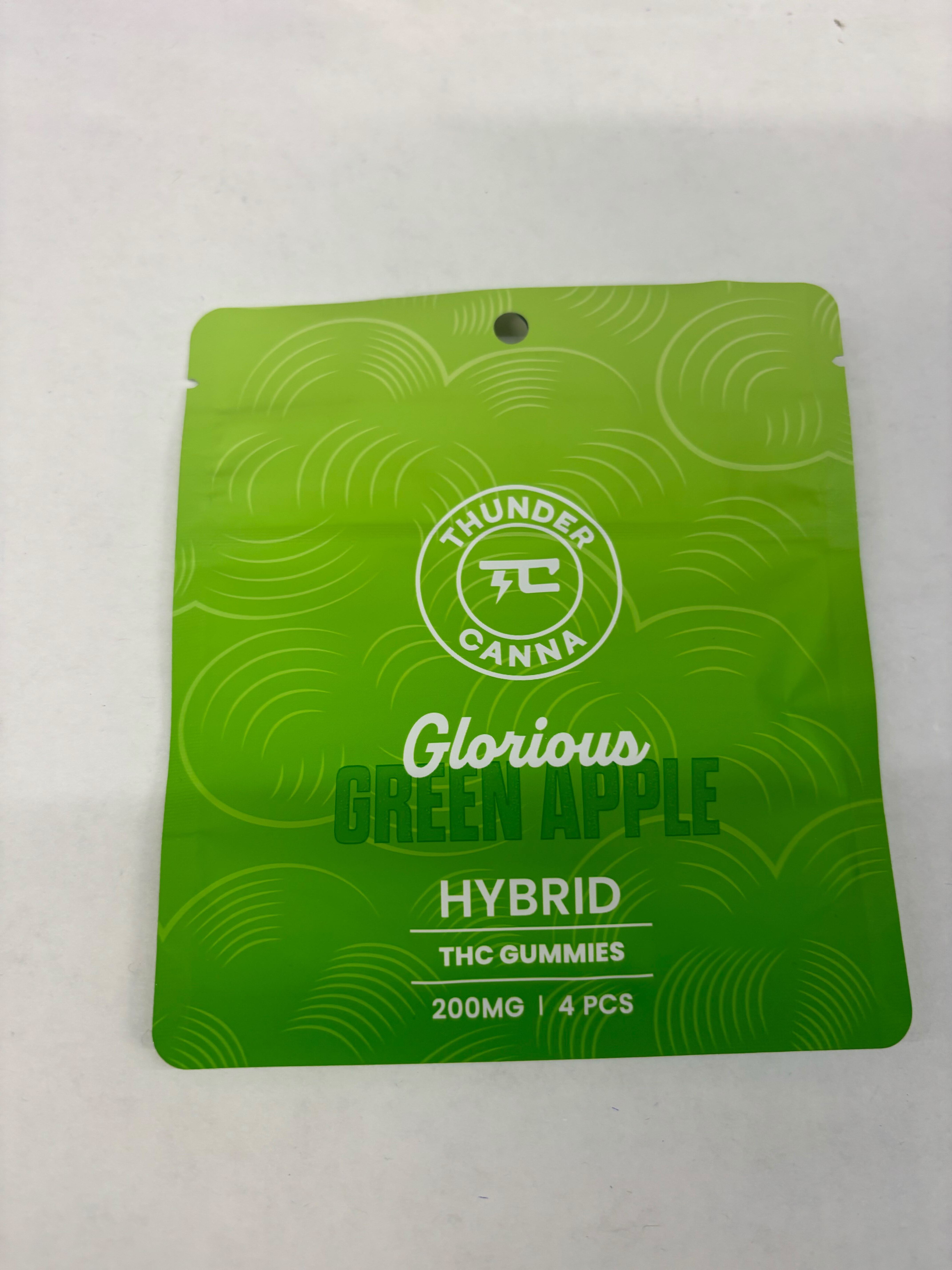 Thunder Canna - Glorious Green Apple - 200mg Gummies