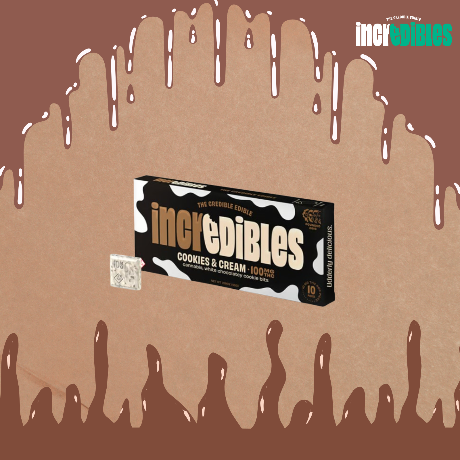 Incredibles Chocolate | Cookies & Cream | 100mg