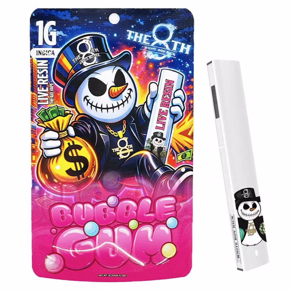 White Boy Rick Live Resin Disposable | Bubble Gum