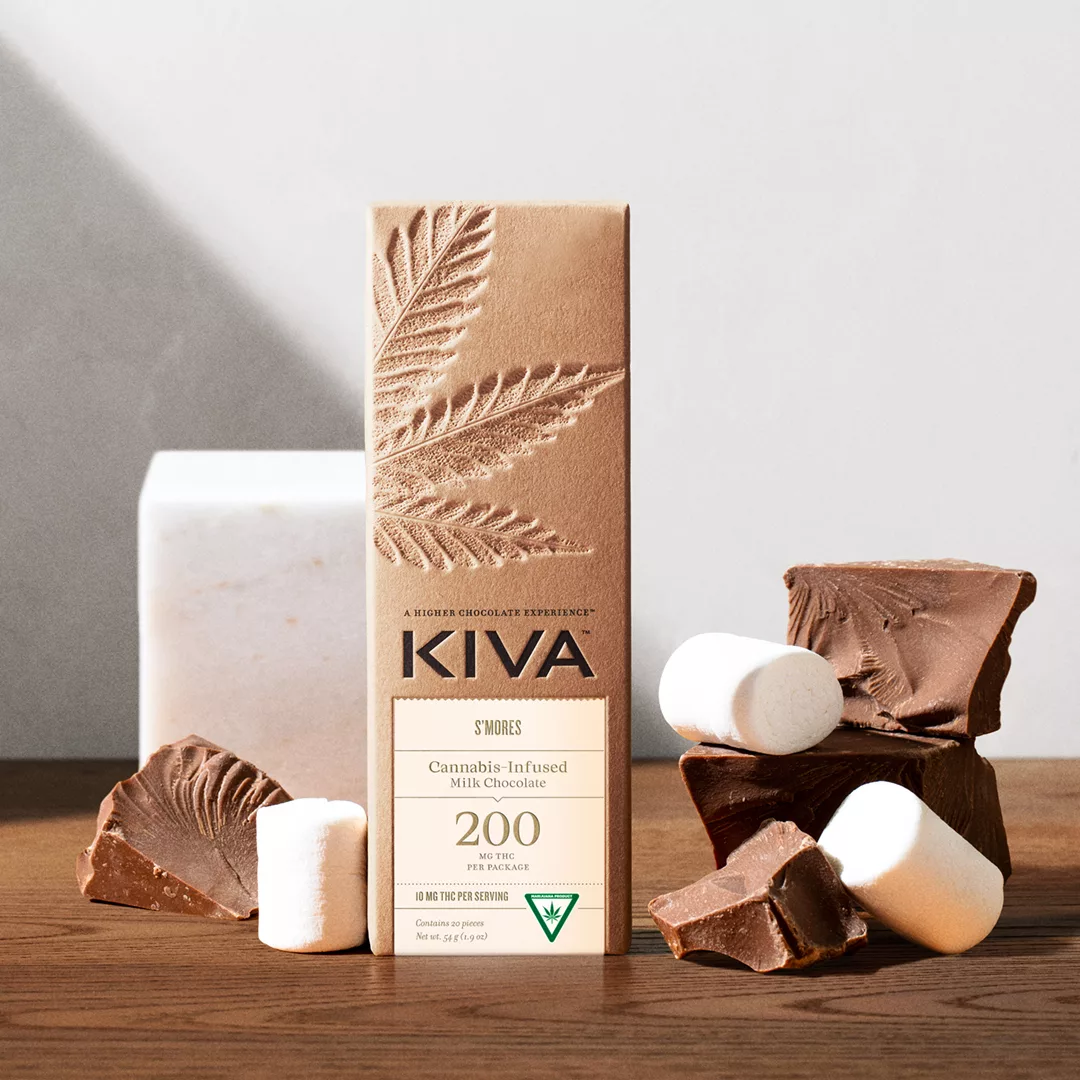 Kiva Chocolate - S'mores Milk Chocolate Bar - 200mg