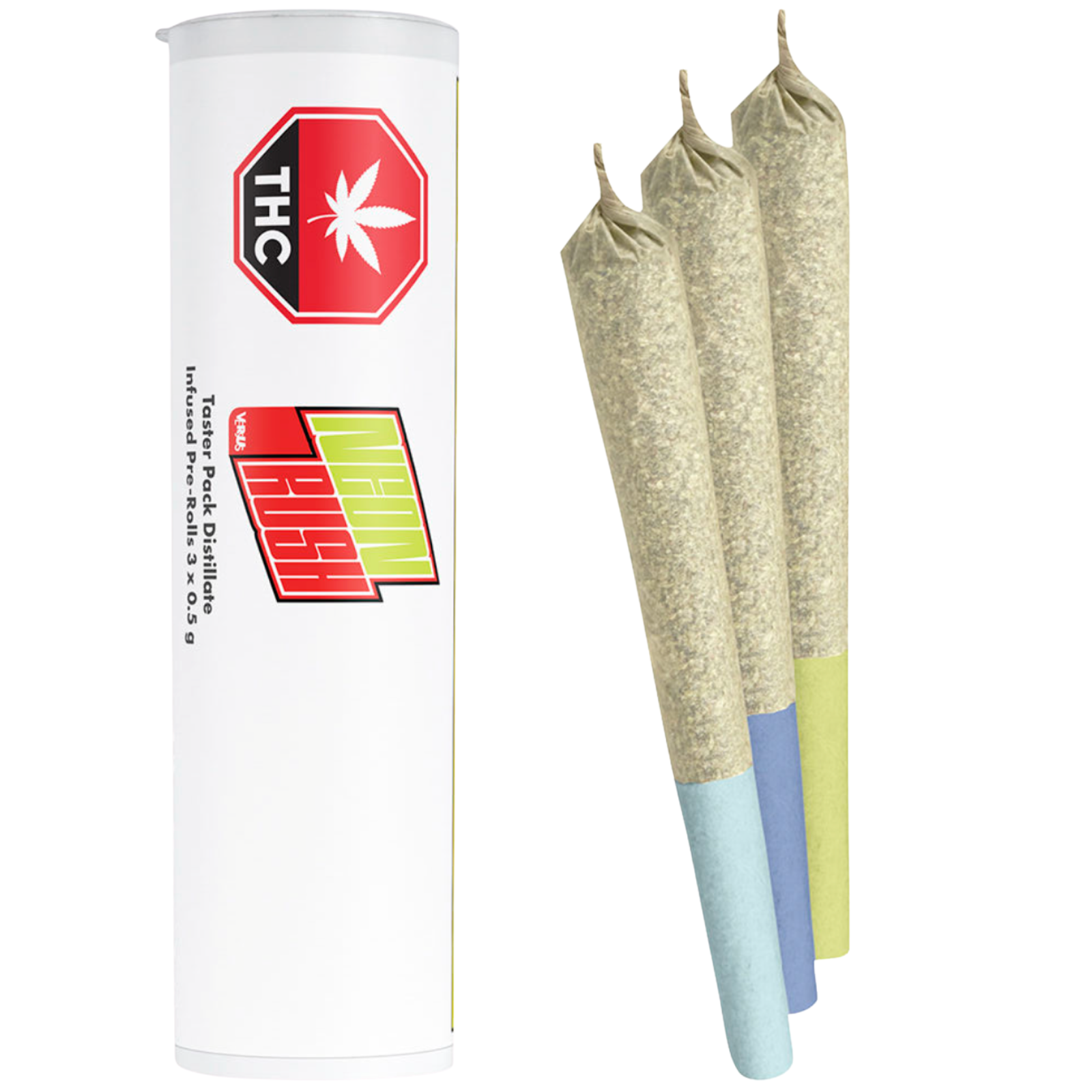 Neon Rush Taster Pack Distillate Infused Pre-Roll | 3x0.5g