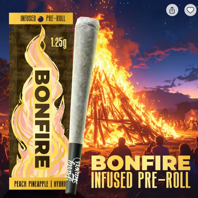 Peach Pineapple | Infused Bonfire Pre-roll | 1.25g | Hybrid