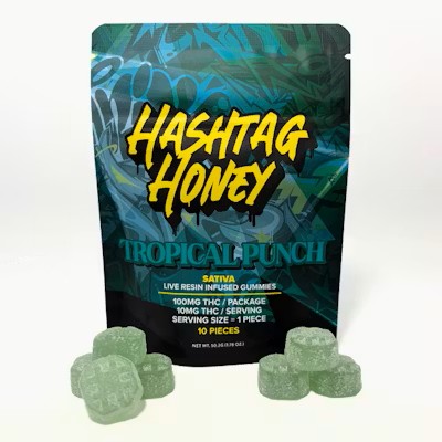Hashtag Honey - Tropical Punch Gummies 10pk - 100mg