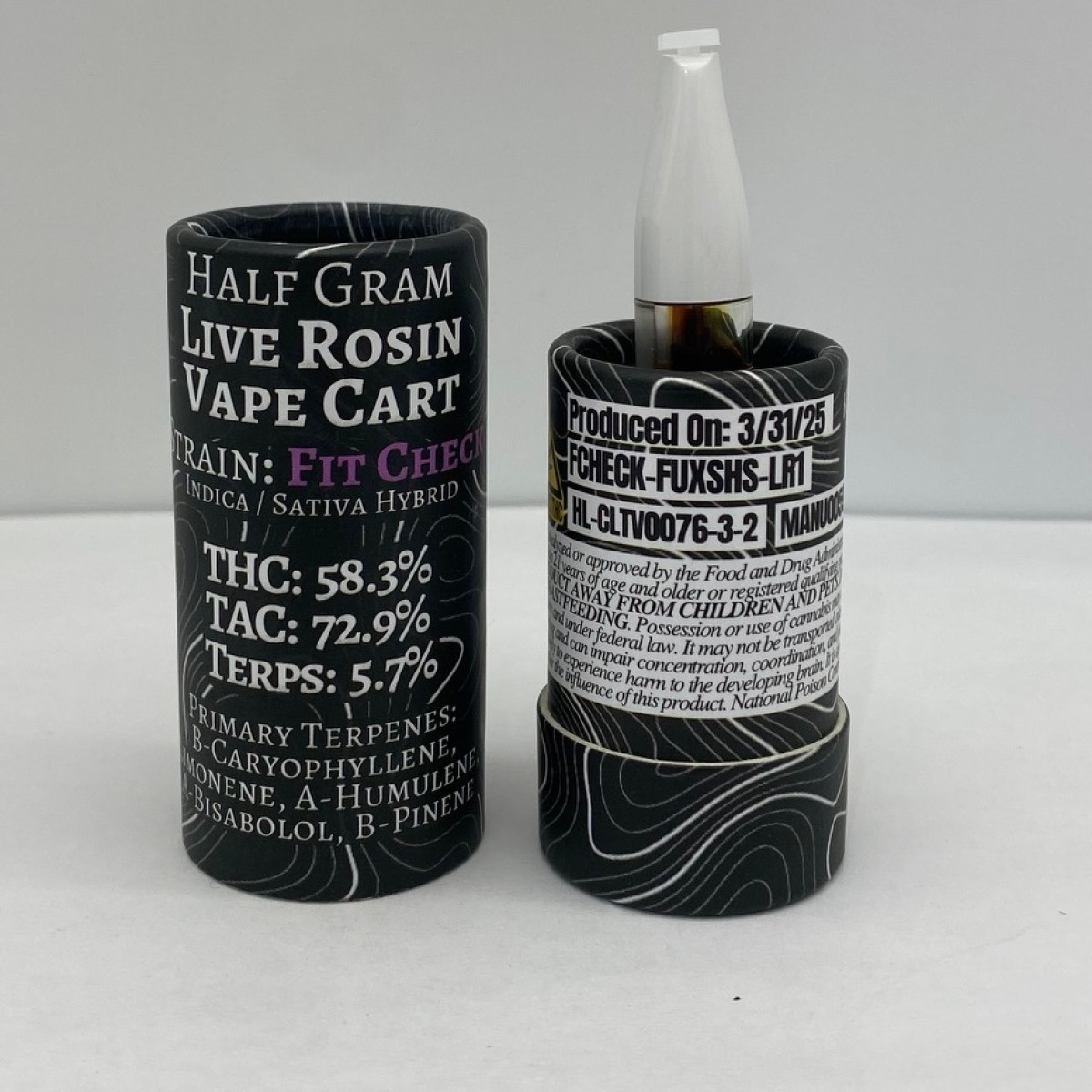 Fit Check | Live Rosin Vape Cart