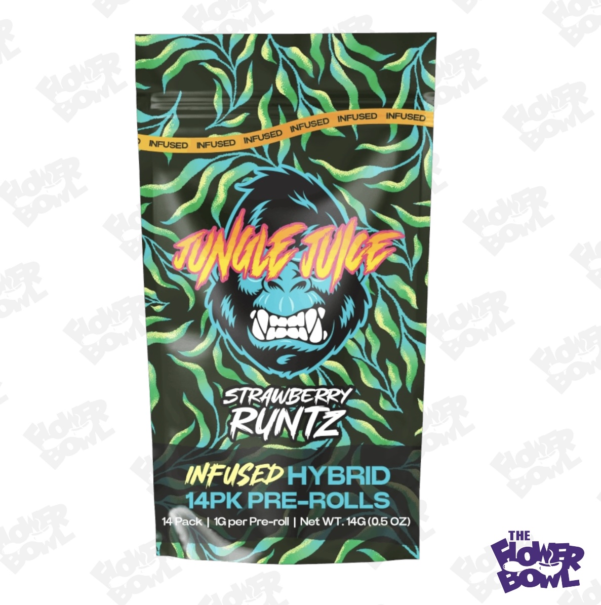 Jungle Juice: Strawberry Runtz (H) Infused 14-Pack Prerolls