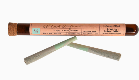 Ruby Farms Hash Infused Doobies Sour Diesel 2pk Prerolls