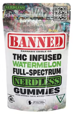 Banned - Watermelon - 200mg Nerdless Gummies