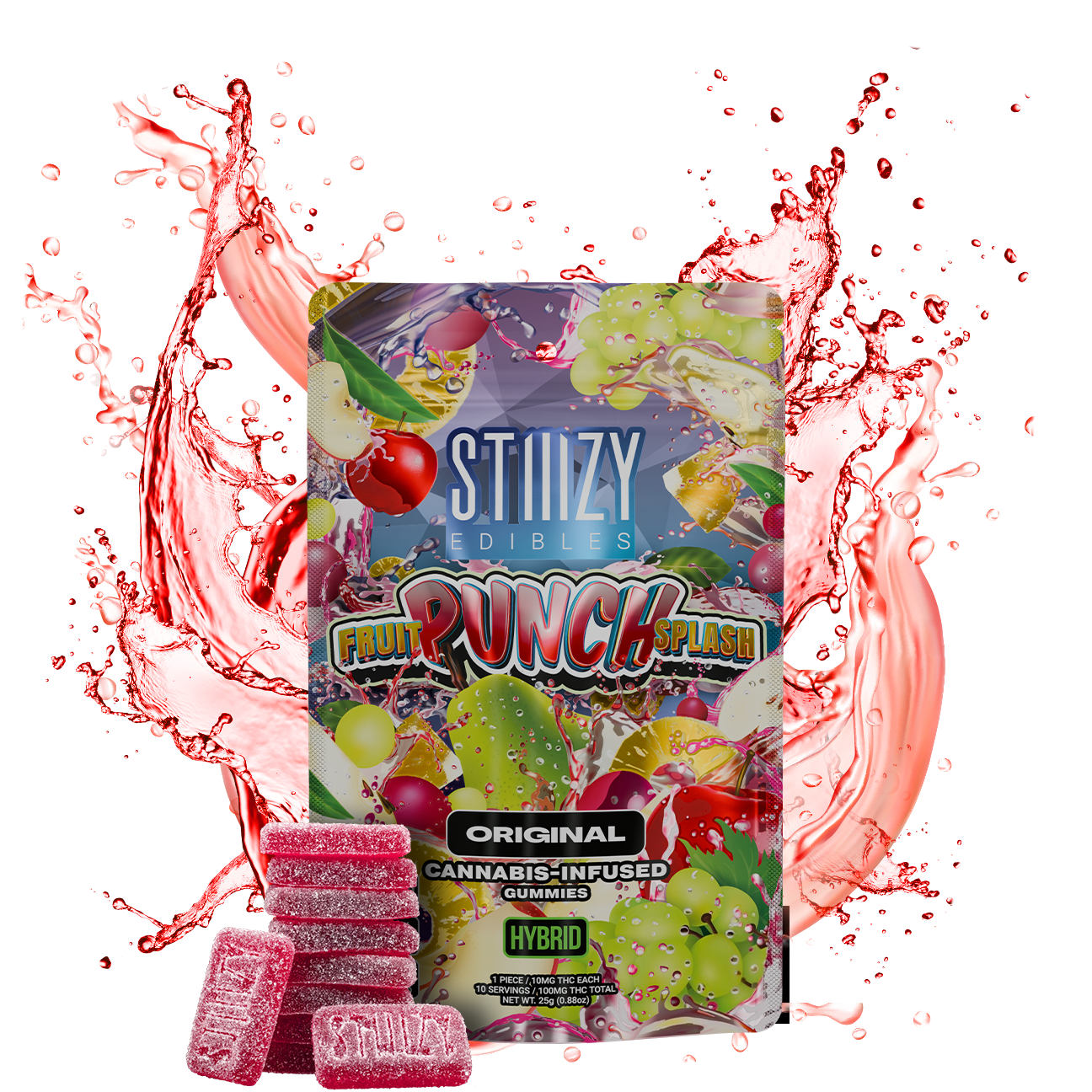 Stiiizy | Fruit Punch Splash | Gummies | 100mg