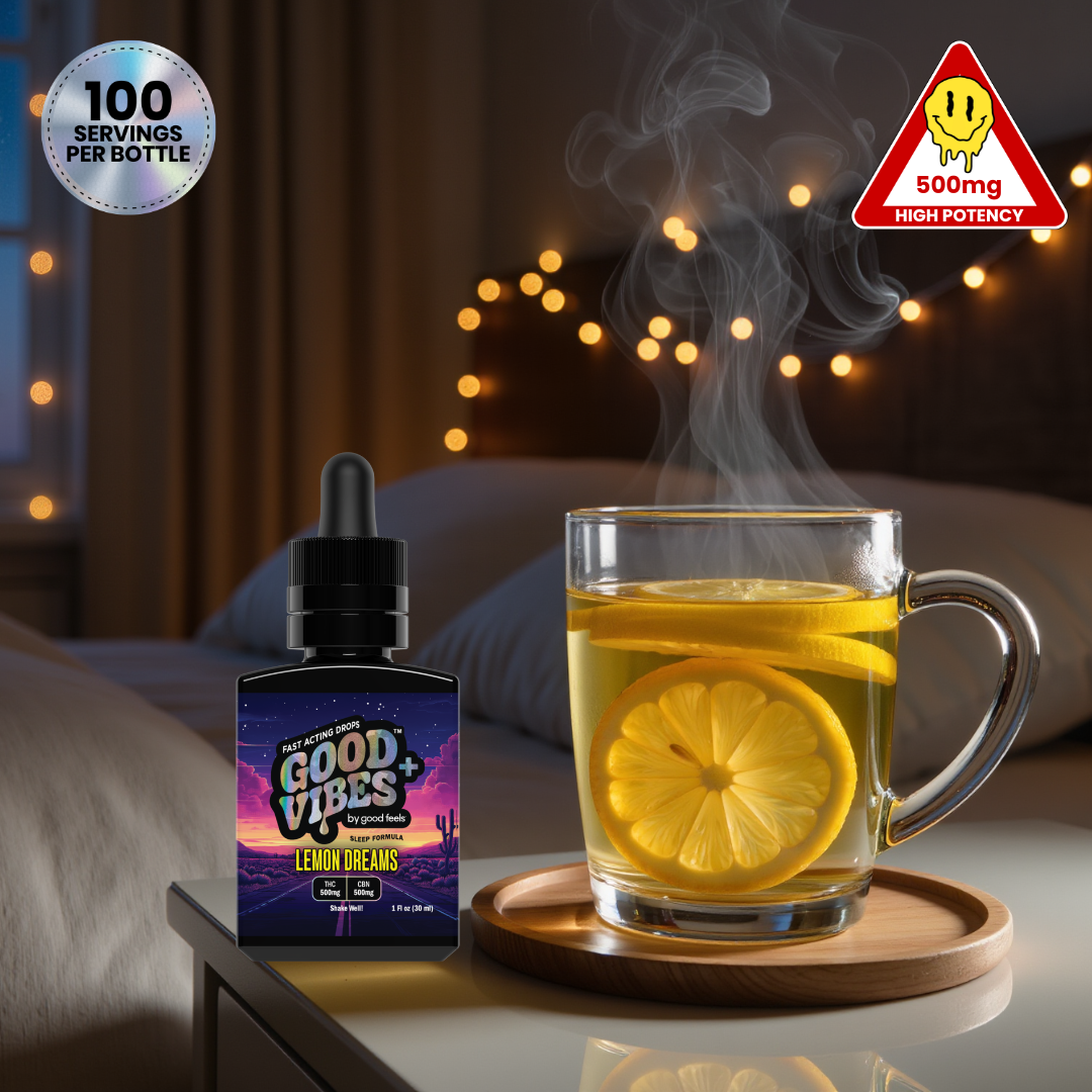 Good Vibes + | Tincture | Lemon Dreams (THC : CBN) | 500mg product photo