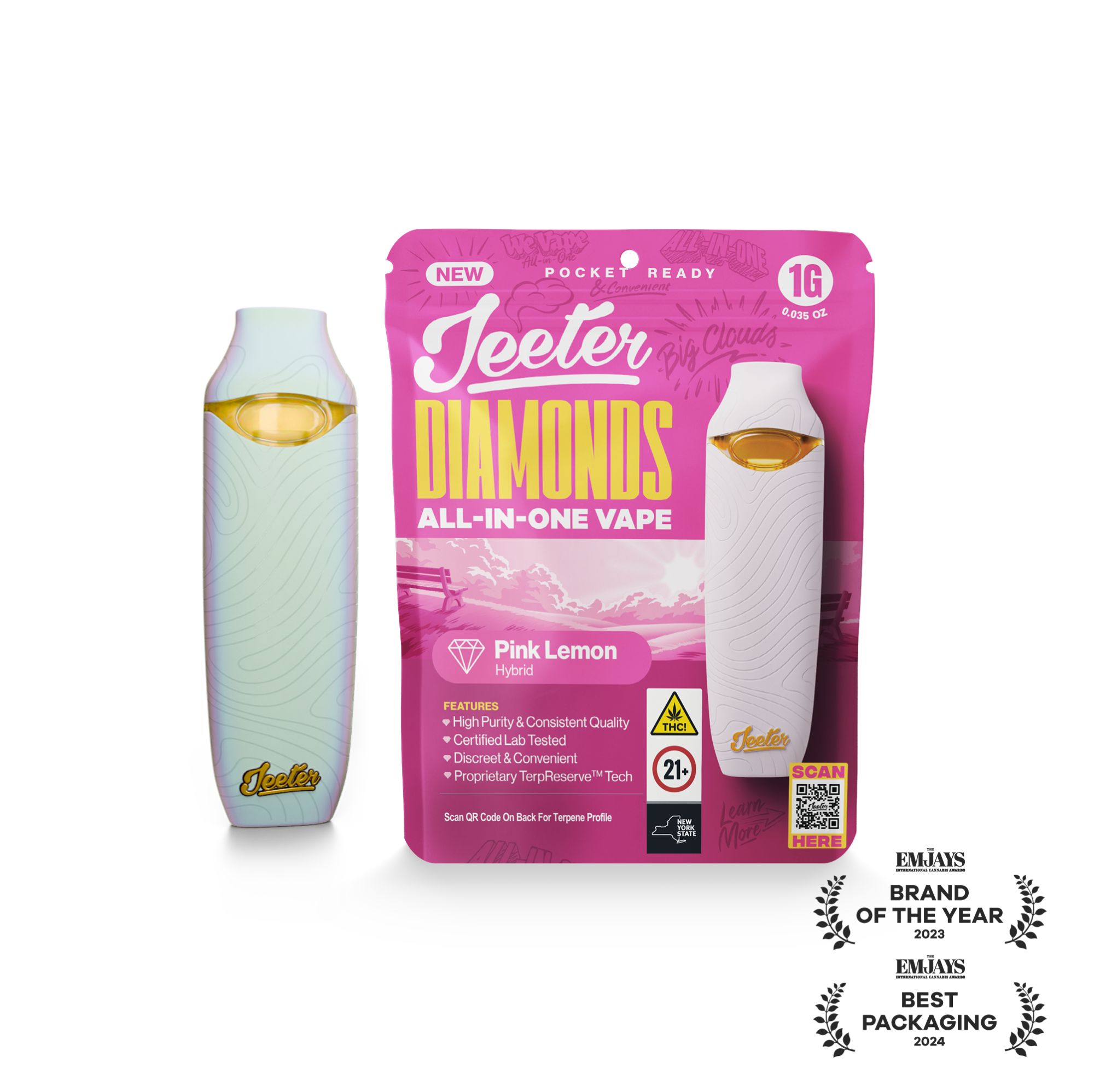 Jeeter Pink Lemon Liquid Diamond Vape