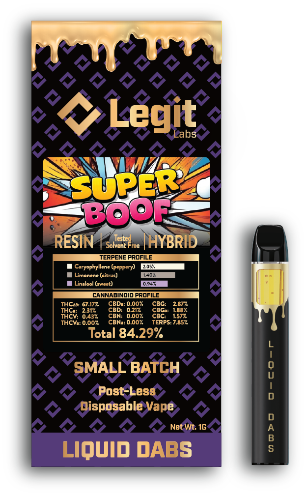 Superboof | Cured Resin Disposable Vape | 1g | Hybrid