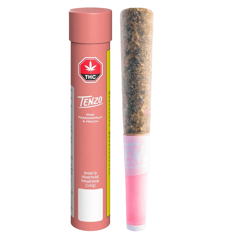 Pink Passionfruit and Peach Ceramic Infused Pre-Roll - Sativa - 1x0.5g
