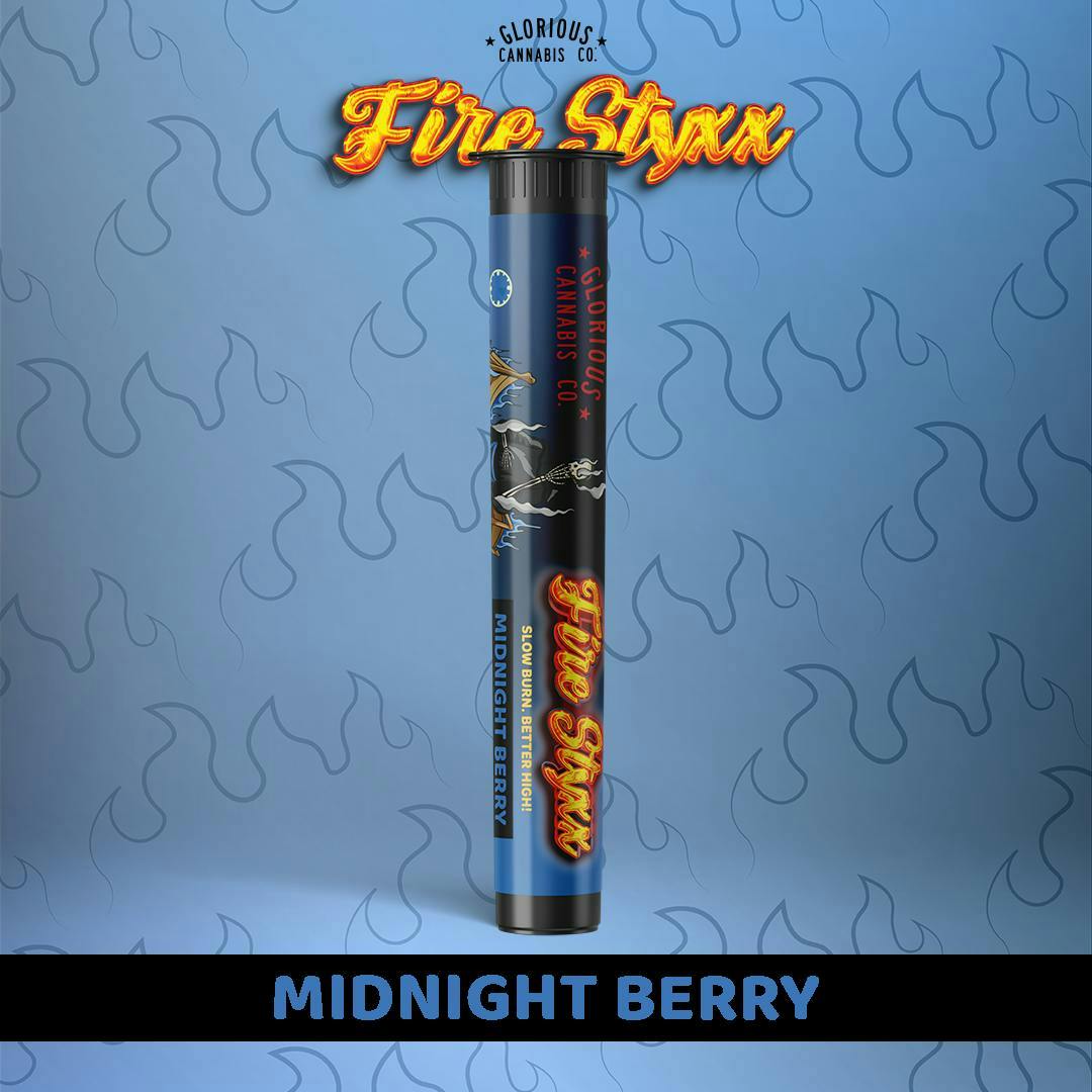 Midnight Berry 1G Fire Styxx 1G Infused Pre-Roll
