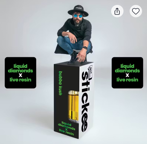 Stickee - Bubba Kush - Live Resin x Liquid Diamond Cart