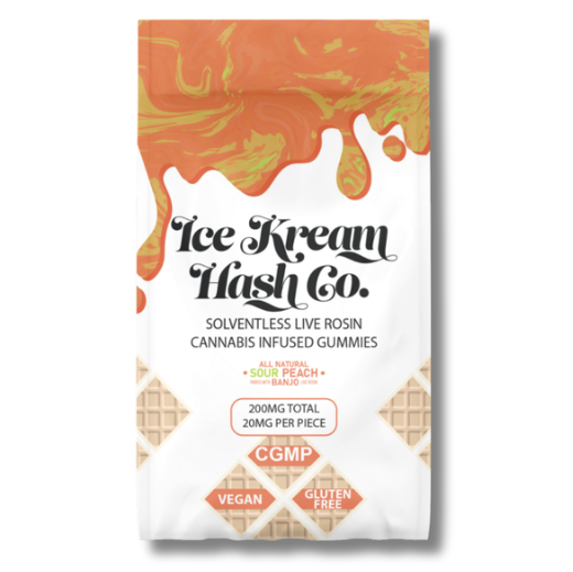 Sour Peach Live Rosin Gummies | 200mg