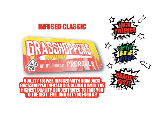 GRASSHOPPERS- HYBRID INFUSED PREROLL [H]
