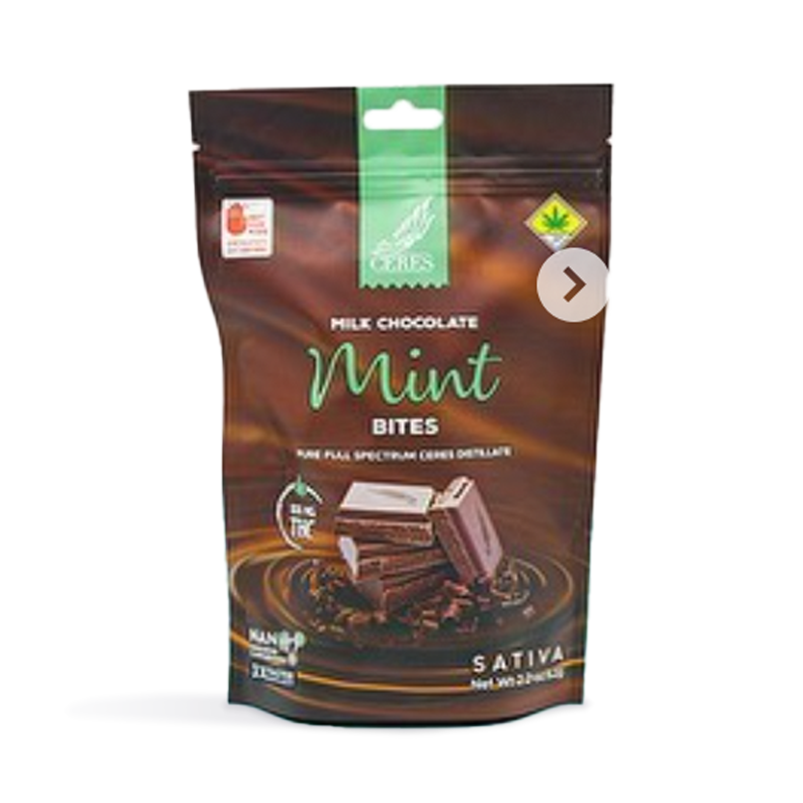 Mint Chocolate Sativa Bites 10-Pack | 100mg