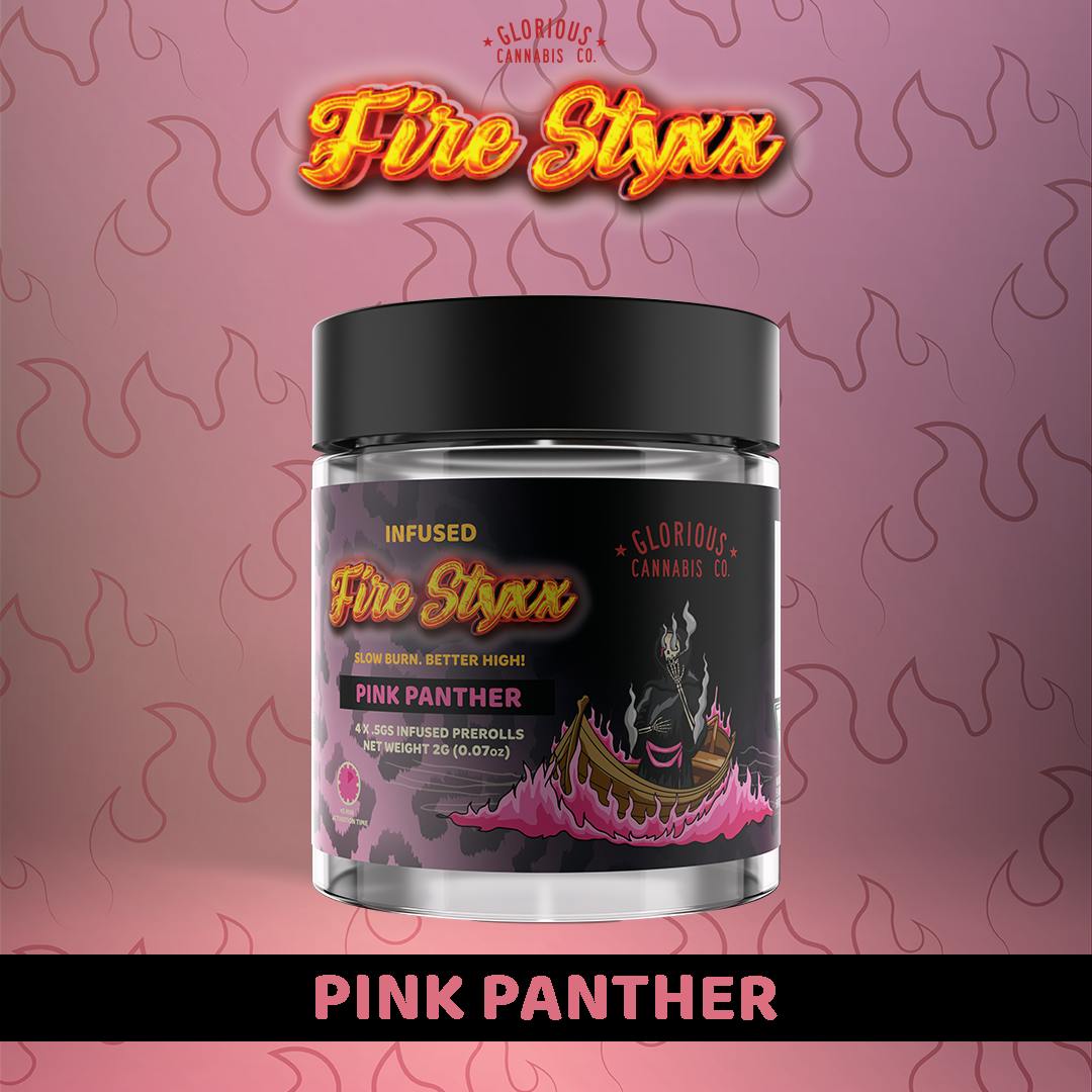 Pink Panther Fire Styxx THCA Infused 4 Pack PreRolls (4x.5g)