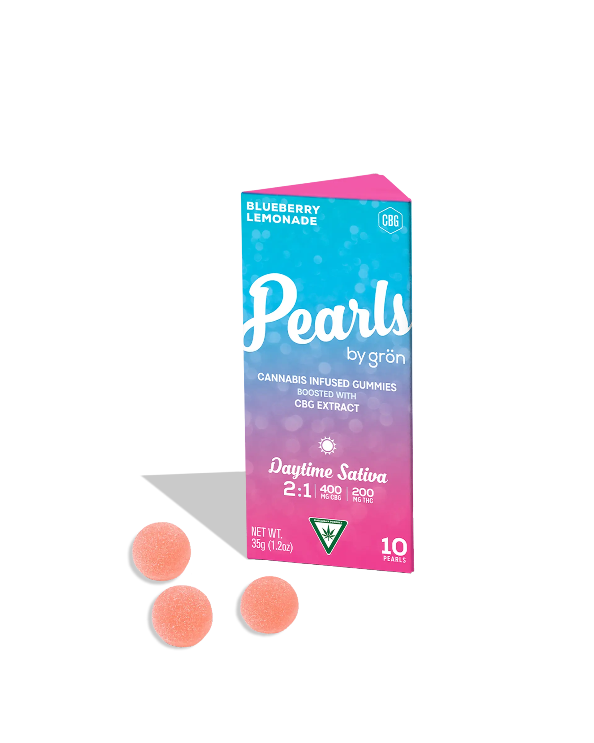 Pearls Gummies Blueberry Lemonade 2:1 CBG/THC 200mg