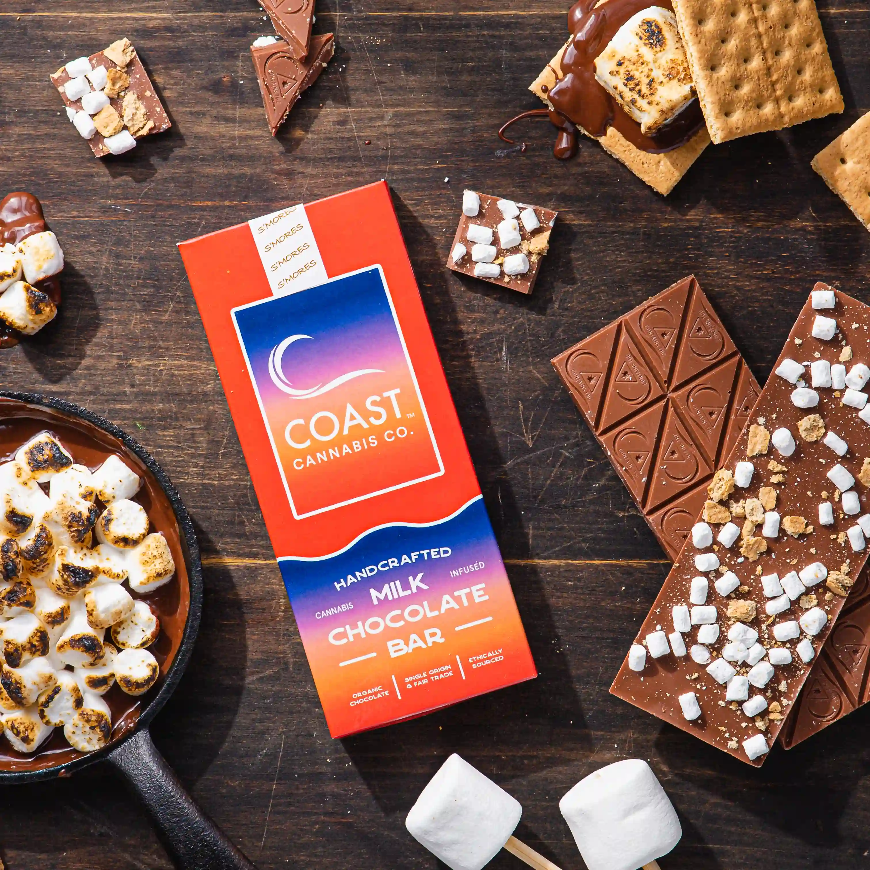S'mores Milk Chocolate Bar | 100mg product photo