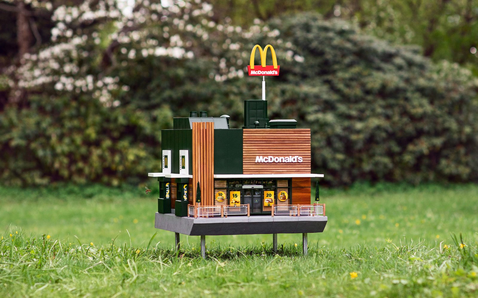 The mini McDonald's is painstakingly crafted down to the smallest detail.