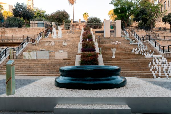 We Design Beirut installation the Roman Baths in downtown Beirut