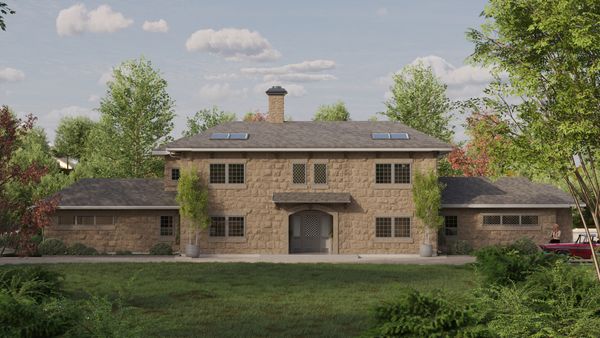 Skylands, named after Stewart’s Maine property, echoes that building’s masonry façade.