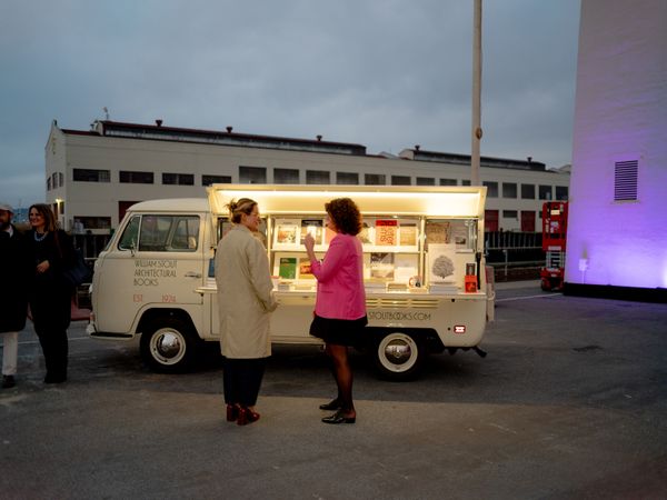 San Francisco locals William Stout Architectural Books had its converted VW parked outside the fair.