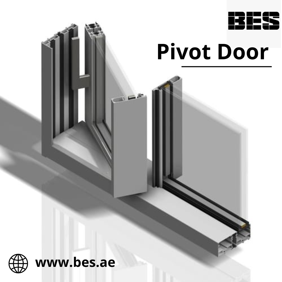 Photo 1 of 1 in Perfect Pivot Door in UAE by BUILDING ENVELOPE SYSTEMS
