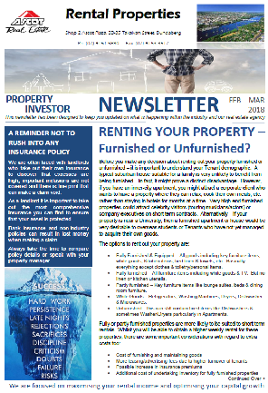 Property Investor Newsletter Feb-March 2018