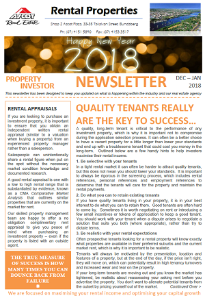 Property Investor Newsletter Dec-Jan 2017
