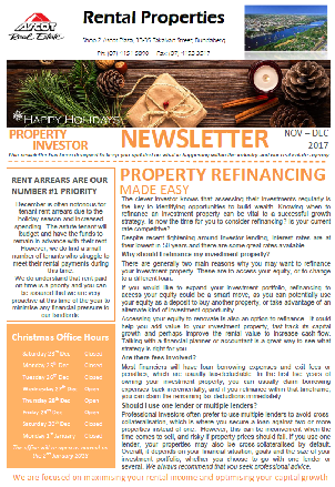 Property Investor Newsletter Nov-Dec 2017