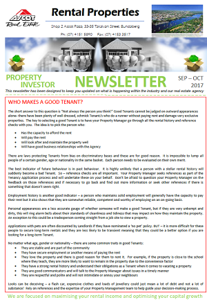 Property Investor Newsletter Sept-Oct 2017