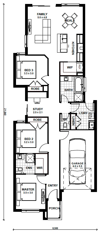 Floorplan for the Lancaster 16