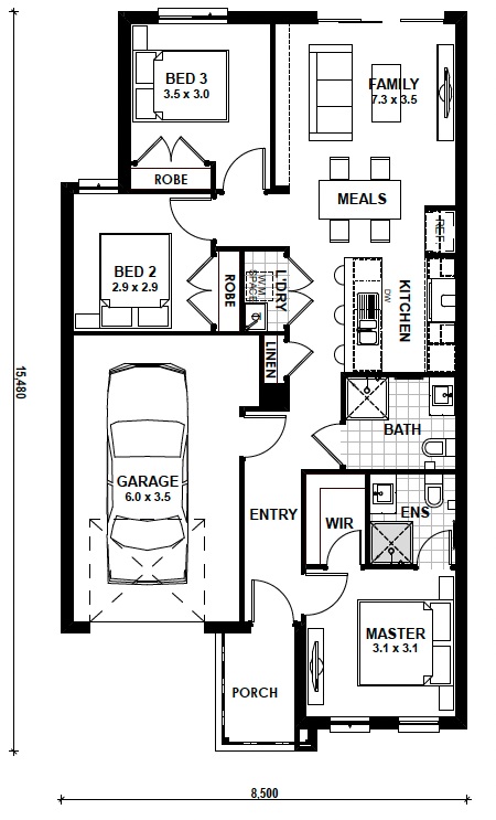 Floorplan for the Dover 13
