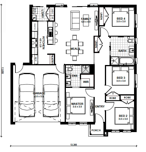 Floorplan for the Salisbury 18