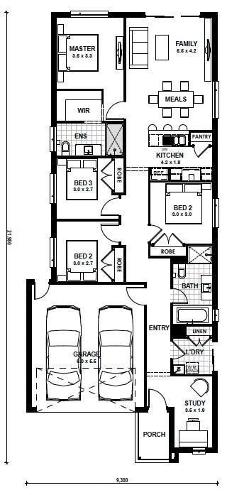 Floorplan for the Haven 19